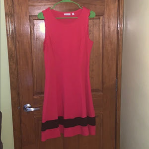 Colorblock Fit and Flare Cotton Dress